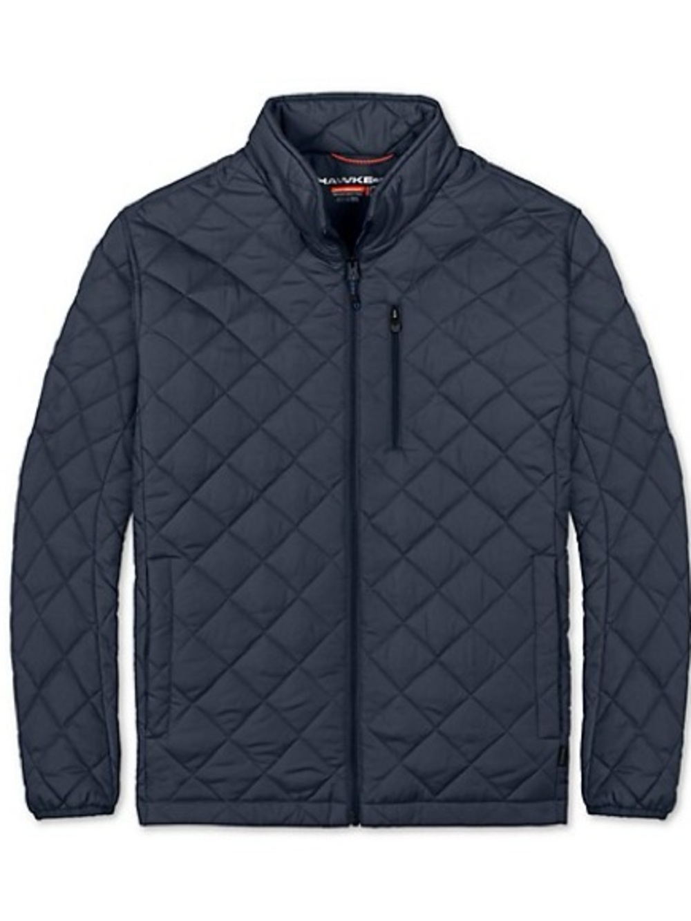 Hawke & Co Quilted Puffer Jacket Mens Small Navy Full Zip Winter Coat NWT $100